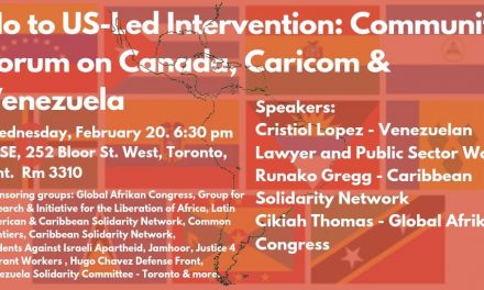 No to U.S-Led Intervention: A Community Forum
