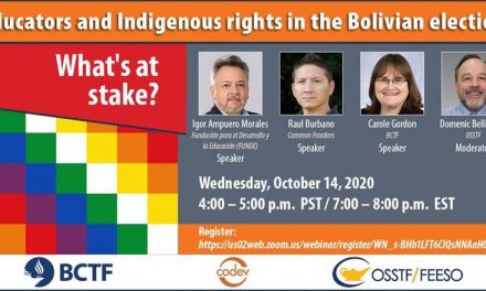 Webinar Public Education, Indigenous Rights, Bolivia